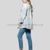 womens oversized denim jacket manufacturer
