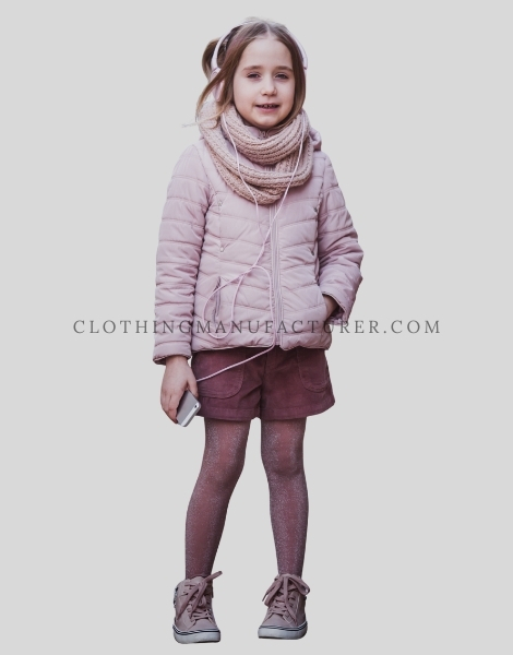 zipper closure puffer jacket for kids manufacturer