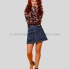 a-line button-up jeans skirt supplier