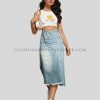 asymmetrical jeans skirt supplier