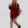 buffalo plaid flannel shirt for women supplier