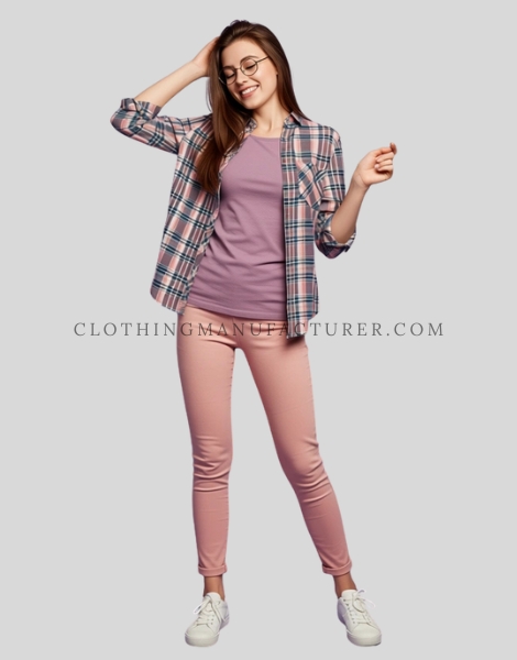 casual flannel shirt for women supplier