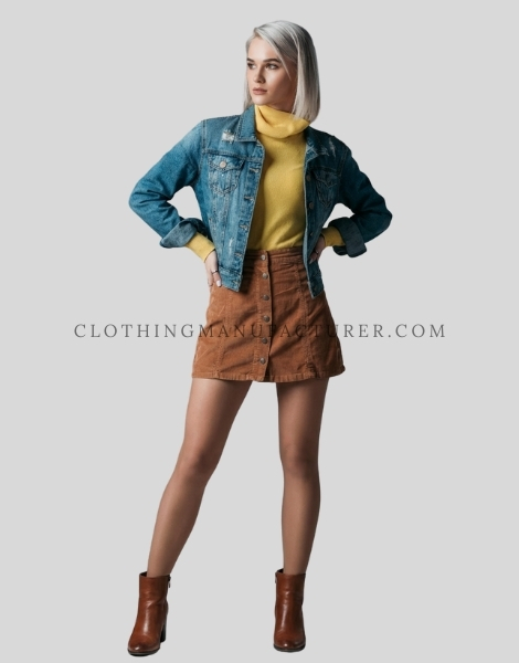fashionable denim mini skirt supplier