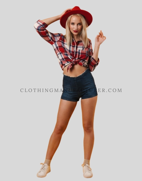 fashionable flannel shirt for women supplier