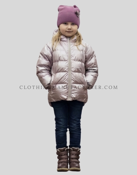 high collar puffer jacket for kids supplier