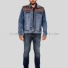 mens embroidered denim jacket supplier