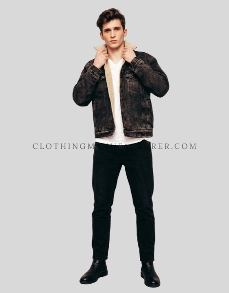 mens fashionable denim jacket supplier