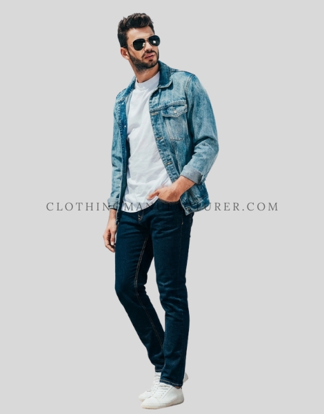 mens lightweight denim jacket supplier