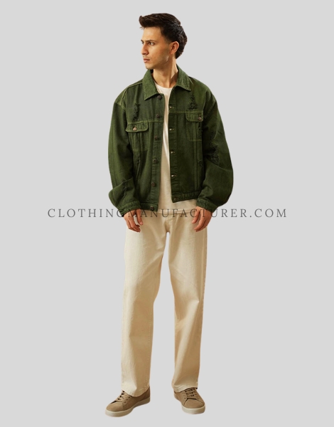 oversized denim jacket for men supplier
