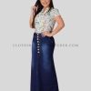 plus size long jeans skirt supplier
