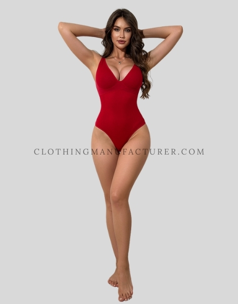 red shapewear bodysuit supplier
