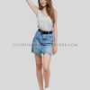 regular fit jeans mini skirt supplier