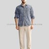 ripped denim shirt for men supplier