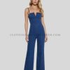 scoop neck denim jumpsuit supplier