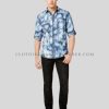 tie dye denim shirt for men supplier