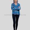 two chest pockets flannel shirt for women supplier