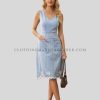 v-neck ripped denim dress supplier