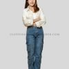 womens denim cargo with multiple pockets supplier