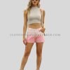 womens tie dye denim shorts supplier