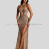 criss-cross halter neckline party dress supplier