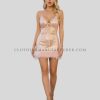 feather trim party dress supplier