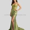 satin long party dress supplier