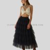 ruffle mesh long skirt manufacturer