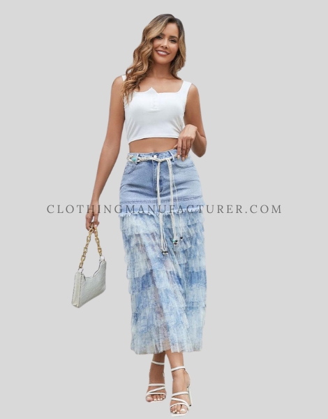 denim skirts for women supplier