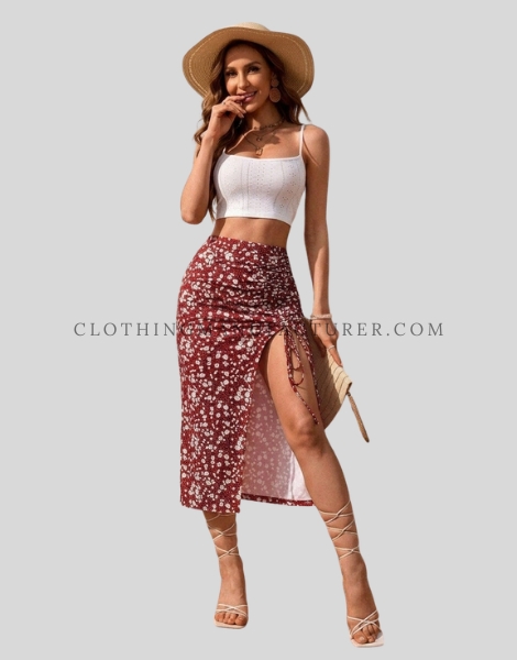 drawstring thing slit skirt supplier