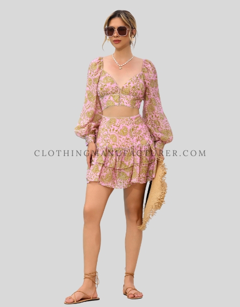 floral print mini skirt supplier