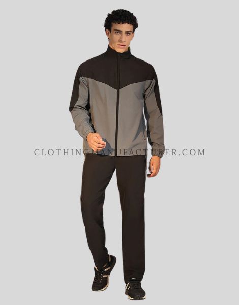 mock collar tracksuit for men supplier