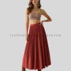 pleated maxi skirt supplier
