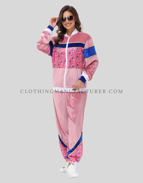 polyester windbreaker tracksuit for women supplier