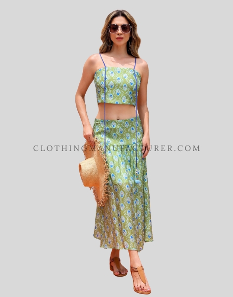 printed long skirt supplier