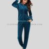 womens velvet tracksuit supplier