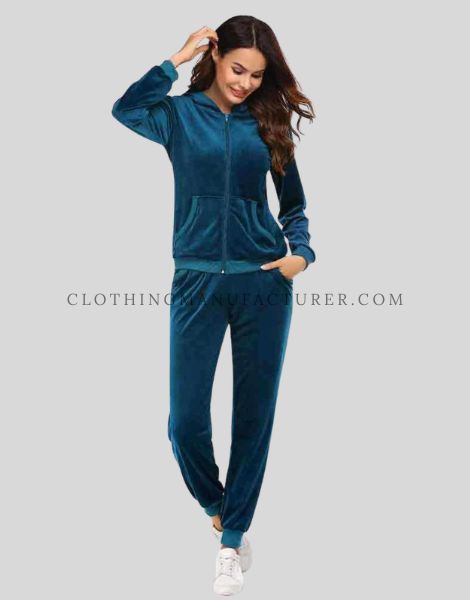 womens velvet tracksuit supplier