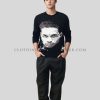 mens black printed sweatshirt manufacturer