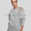womens fashionable gray sweatshirt manufacturer