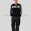 mens black printed sweatshirt supplier