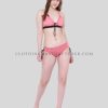 pink and black striped bikini supplier