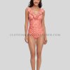 pink polka dot swimsuit supplier