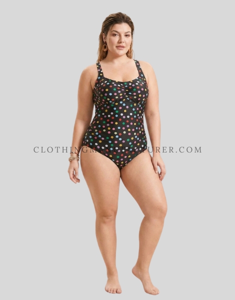 plus size polka dot swimsuit supplier