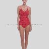 red polka dot swimsuit supplier