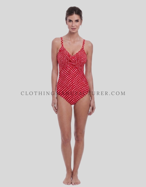 red polka dot swimsuit supplier