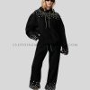 womens black hooded sweatshirt supplier