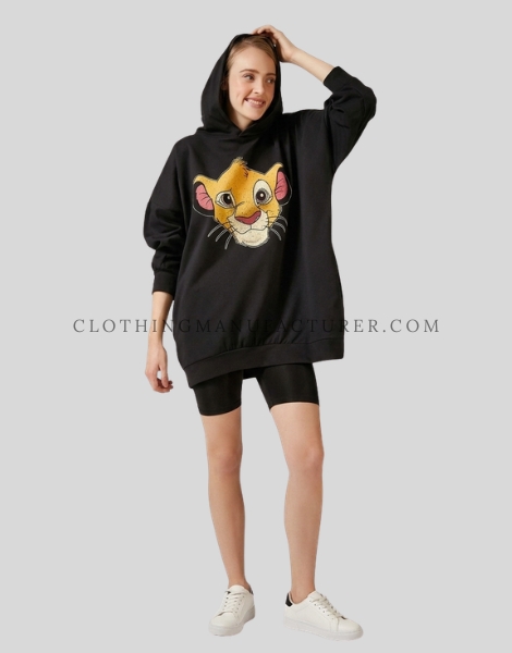 womens cotton hooded sweatshirt supplier
