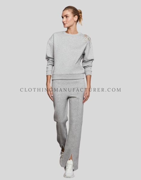 womens fashionable gray sweatshirt supplier