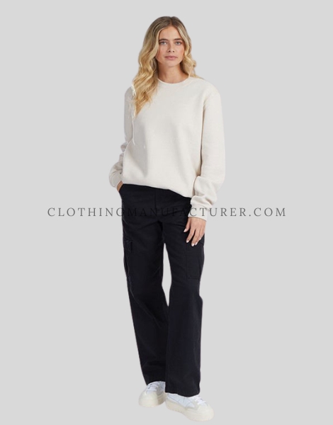 womens round neck sweatshirt supplier