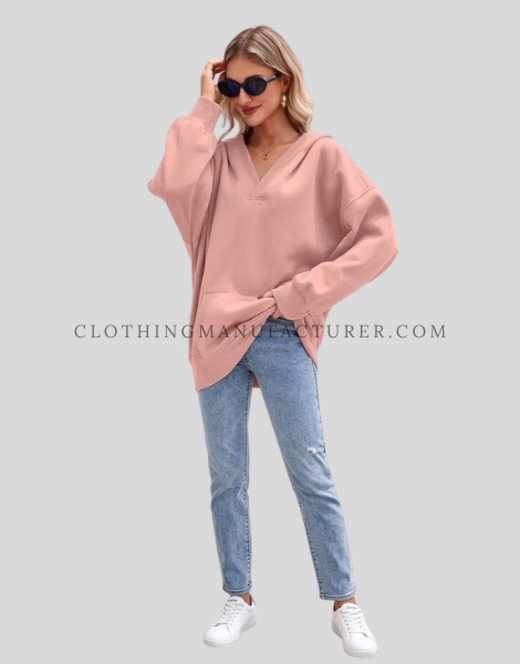 womens v neck sweatshirt supplier