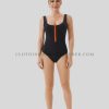 zipper one piece swimsuit supplier